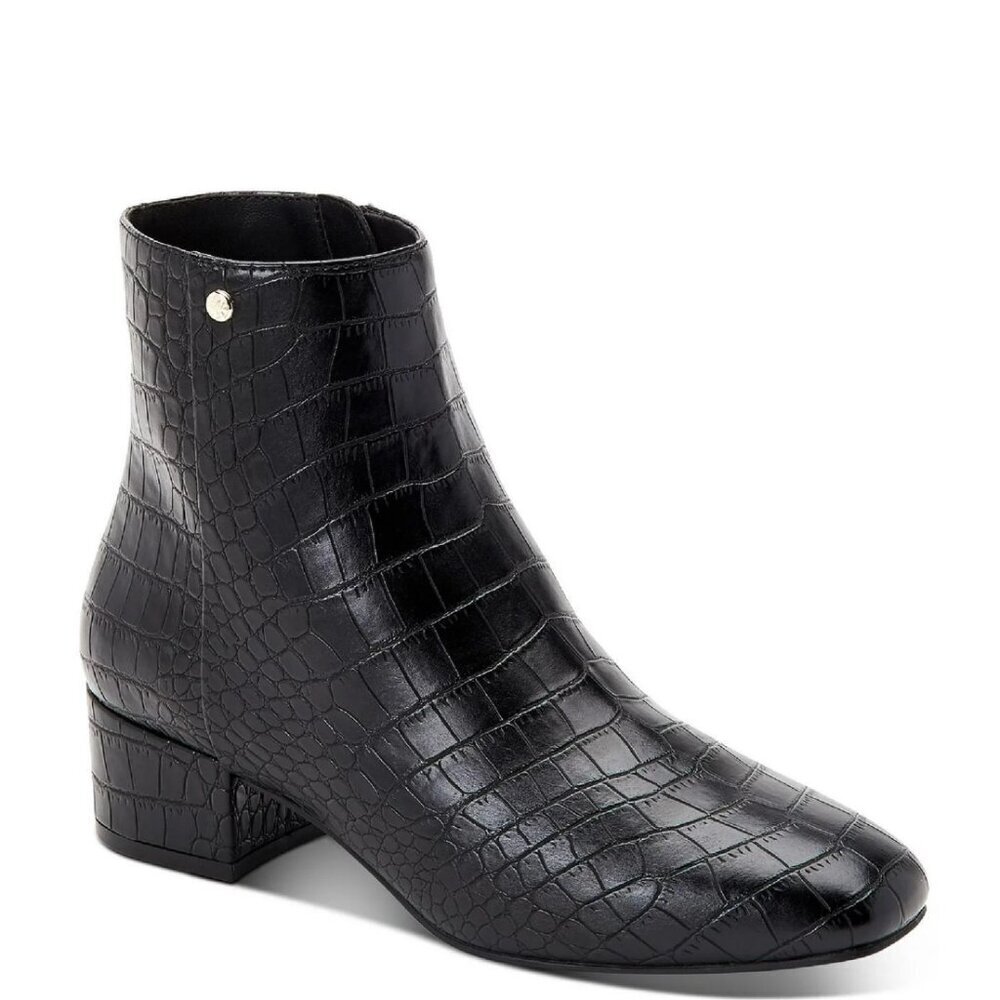 Charter Club Womens Heatherr Faux Suede Square Toe Booties
